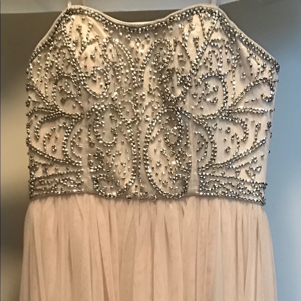 Blush full length tulle Gown